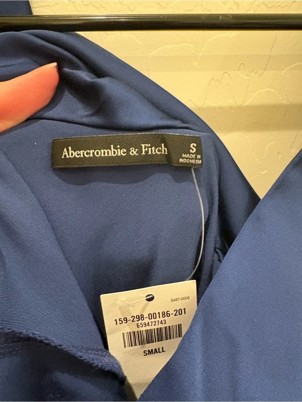 Abercrombie & Fitch Women’s Plunge Cowl Back Maxi Dress in Navy